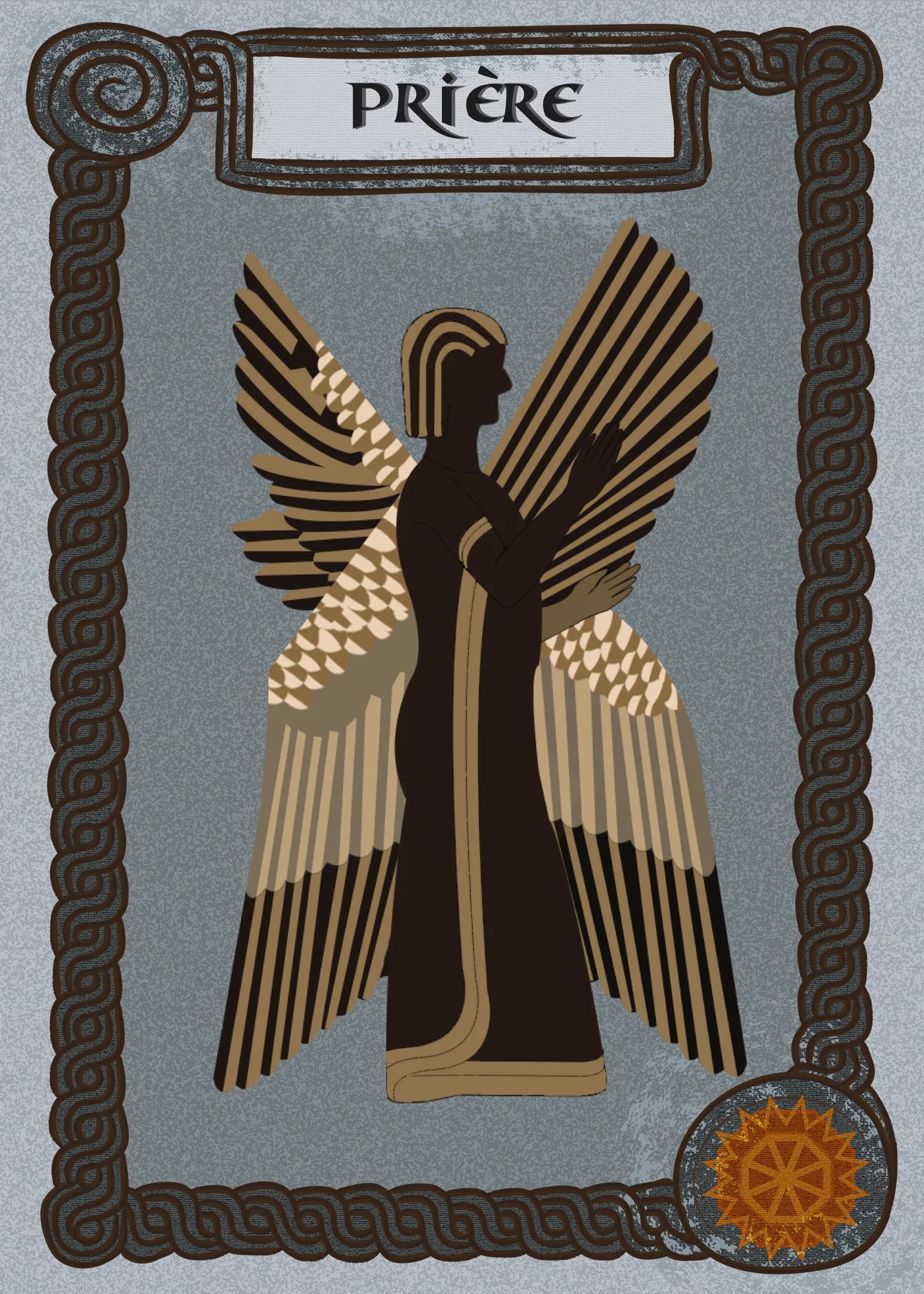 Carte « Offrande » Prière (Soleil)